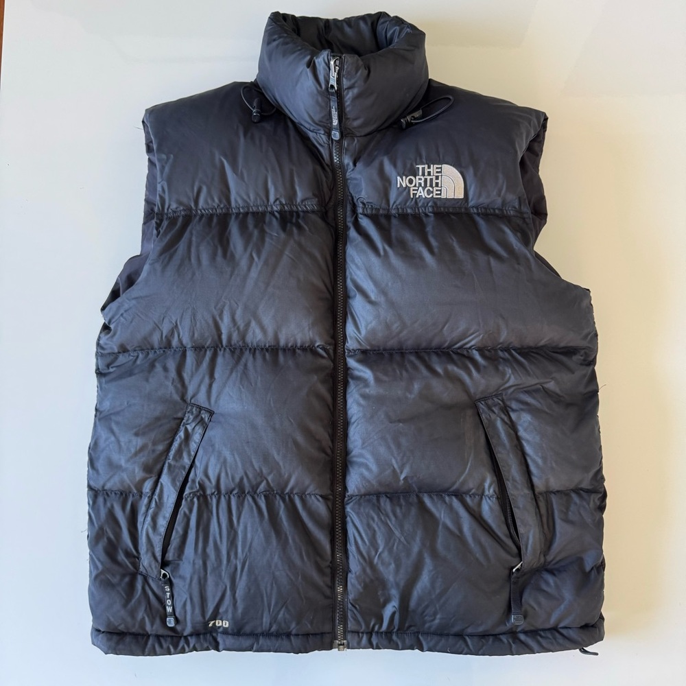 Vintage The North Face Nuptse Vest Mens Large Black 700 Goose Down Puffer Jacket